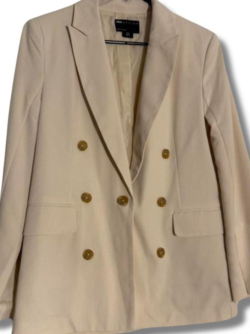 Cream ASOS Design double-breasted blazer new without tags size US 6